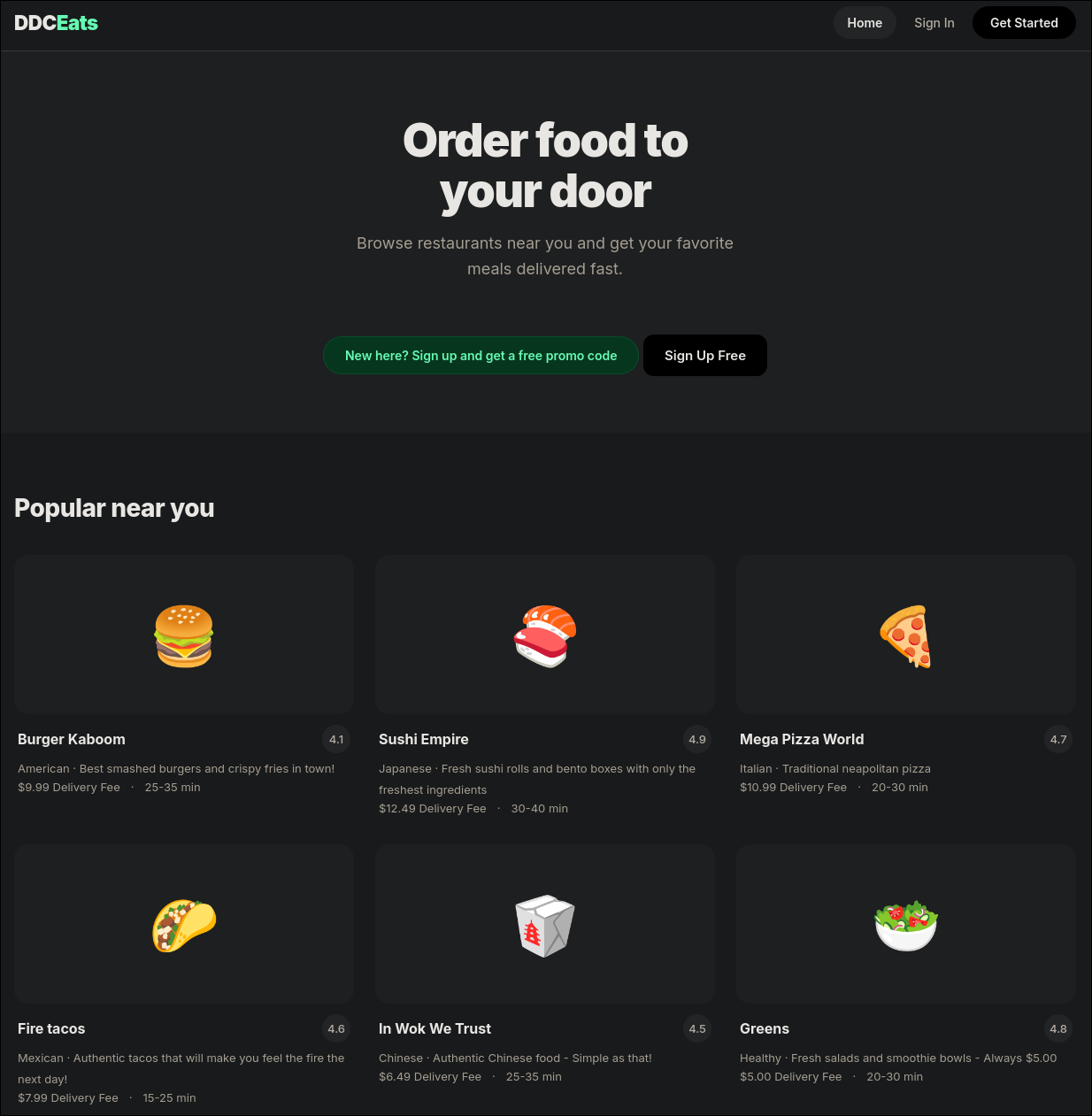 DDC Eats Dashboard